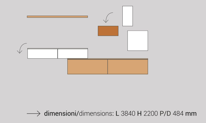 Slim 102 Composition TV Media Unit by Dall'Agnese