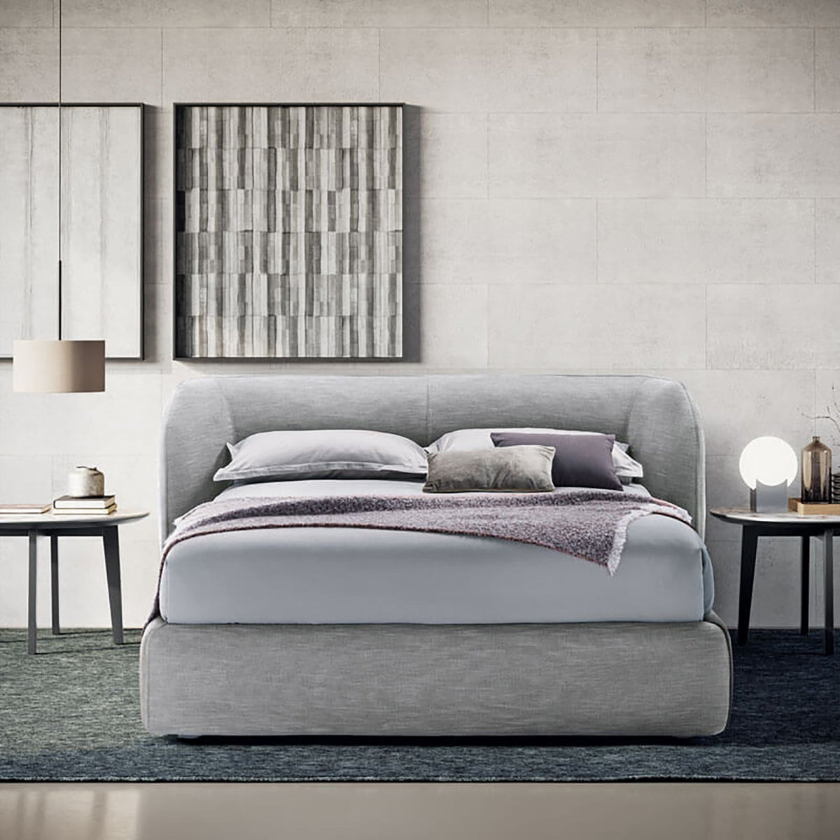 Inemuri Comfortable Upholstered Headboard Bed
