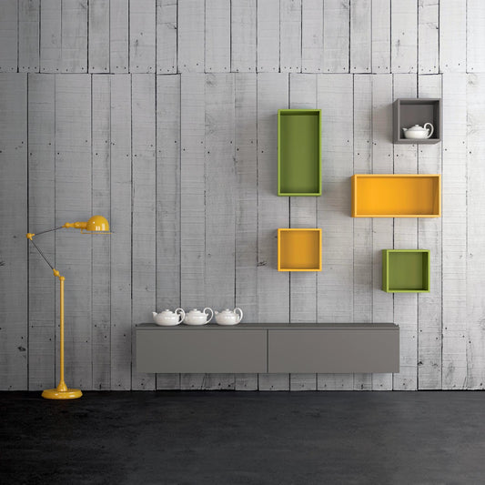 Slim 103 wall mounted TV media unit by Dall'Agnese
