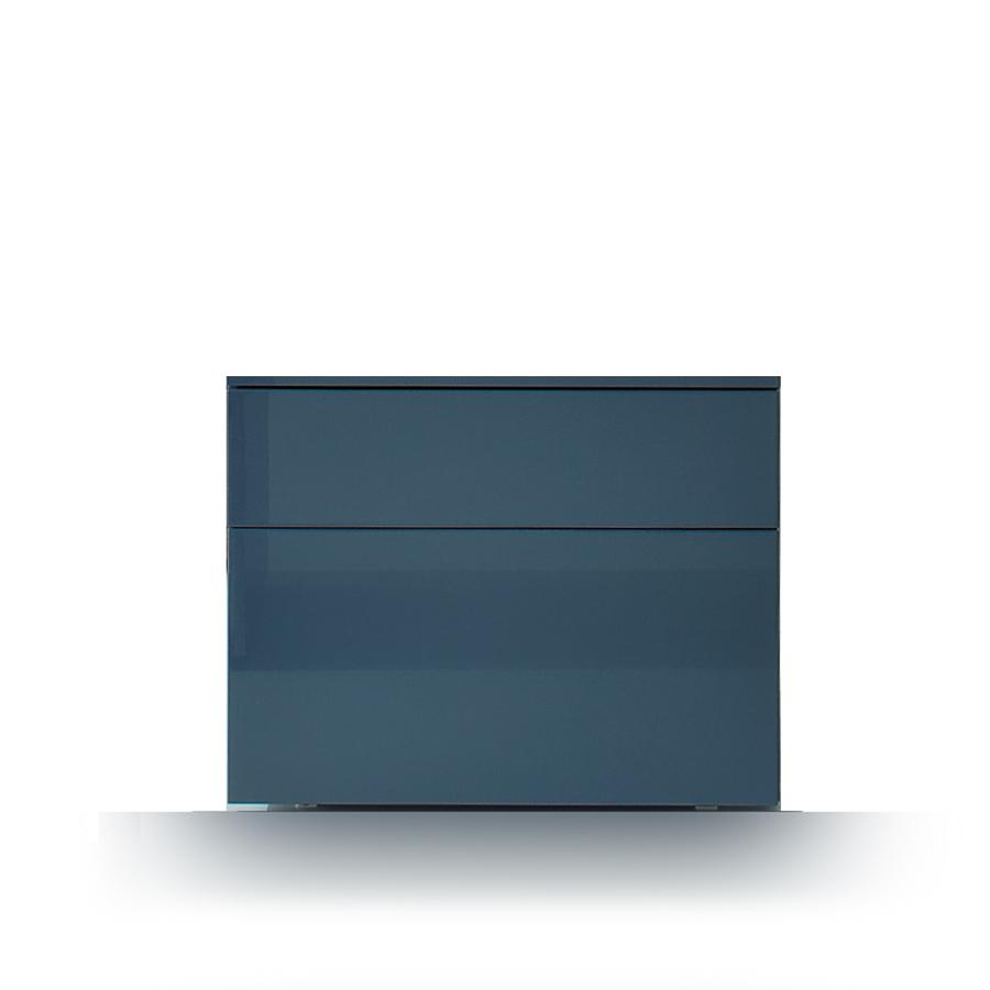 Slim 2 drawer high bedside cabinet by Dall'Agnese