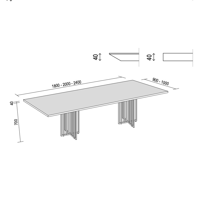 Kiri Fixed Dining Table – Dall'Agnese | Italian Craftsmanship & Elegance