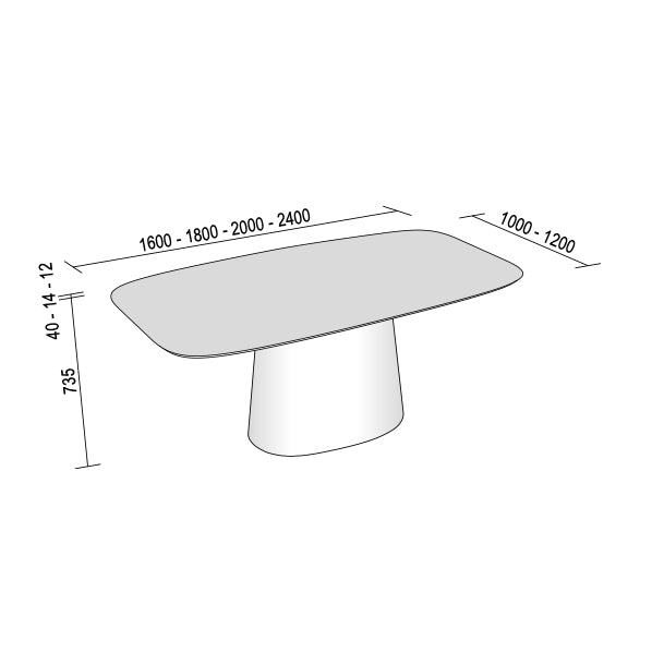 Koniko Fixed Dining Table – Dall'Agnese | Italian Craftsmanship & Modern Design