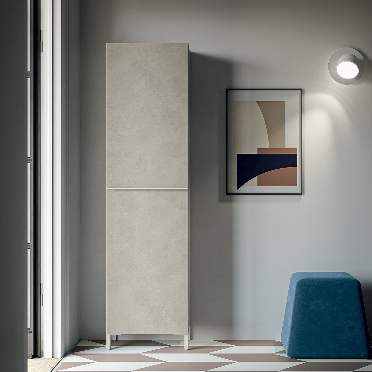 Linear Hallway Shoe Organiser with Mirror Door 50cm by Birex