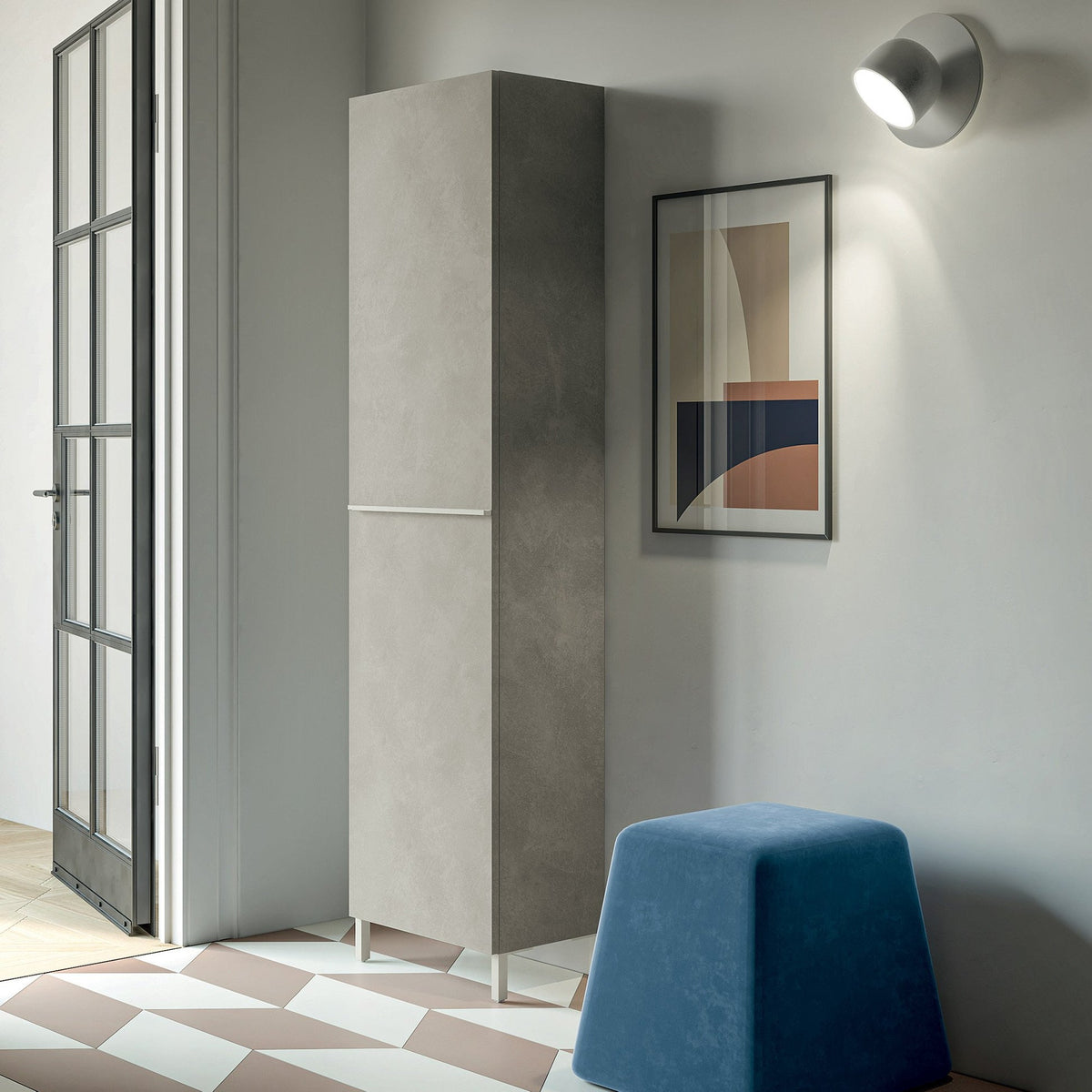 Linear Hallway Shoe Organiser with Mirror Door 50cm by Birex
