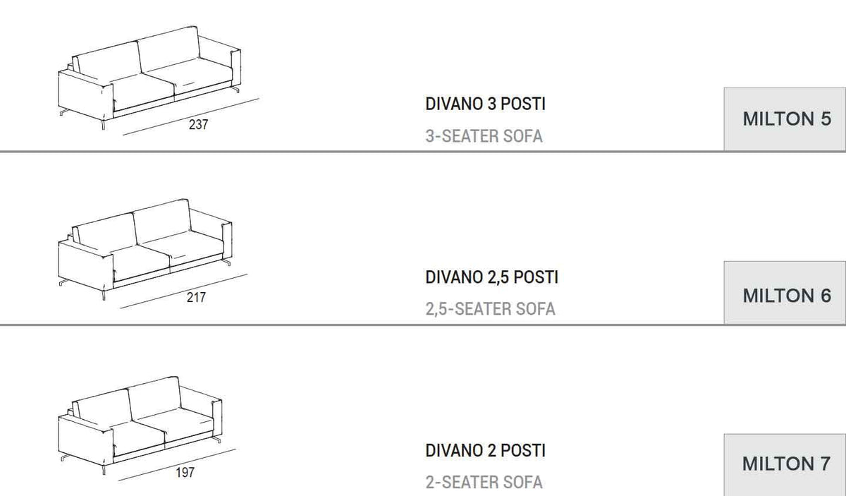 Milton contemporary Italian designer sofa by Dall'Agnese