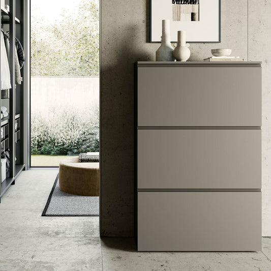 Minima 3-Drawer Shoe Cabinet – Sleek Italian Storage Solution