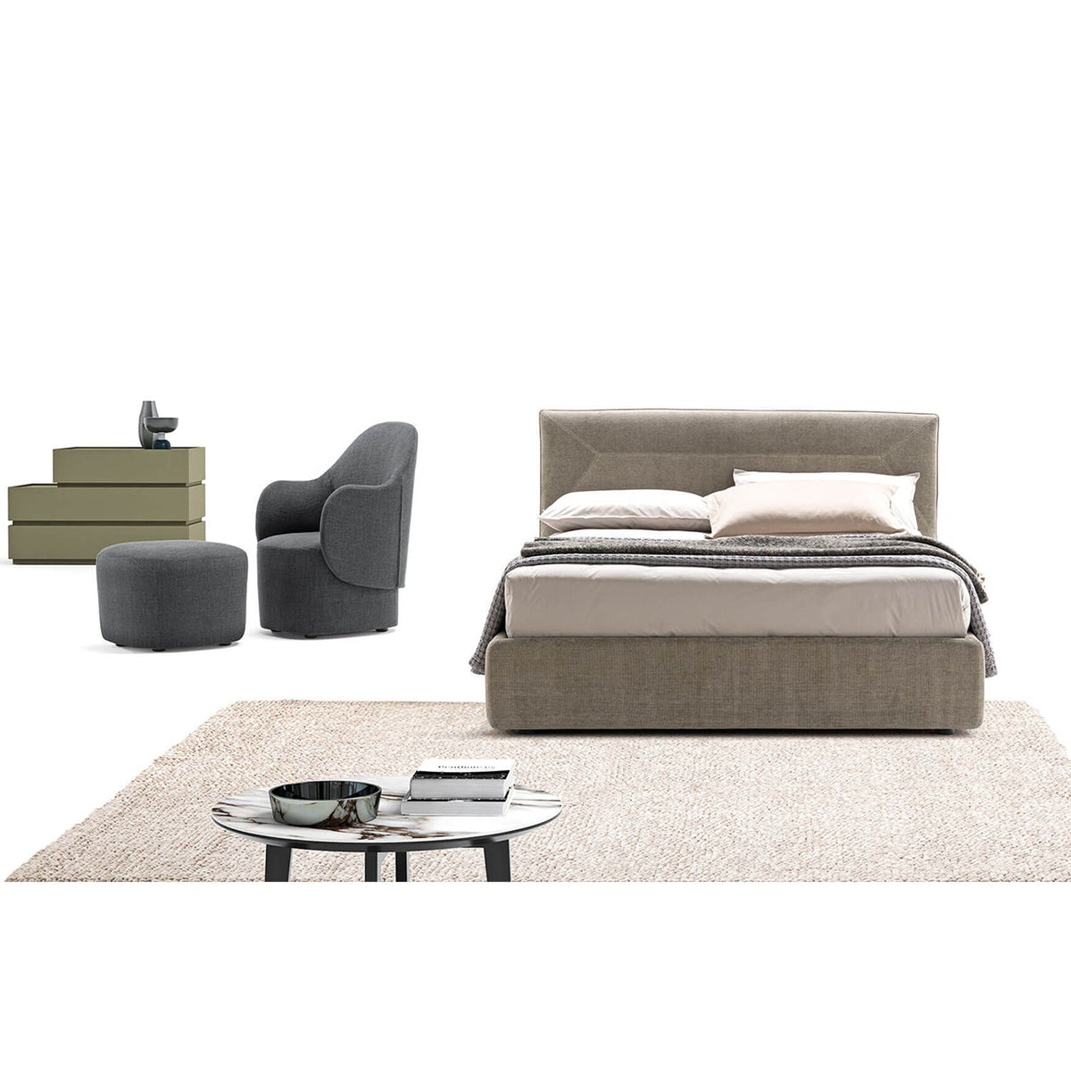 Sentempa Compact Upholstered Bed