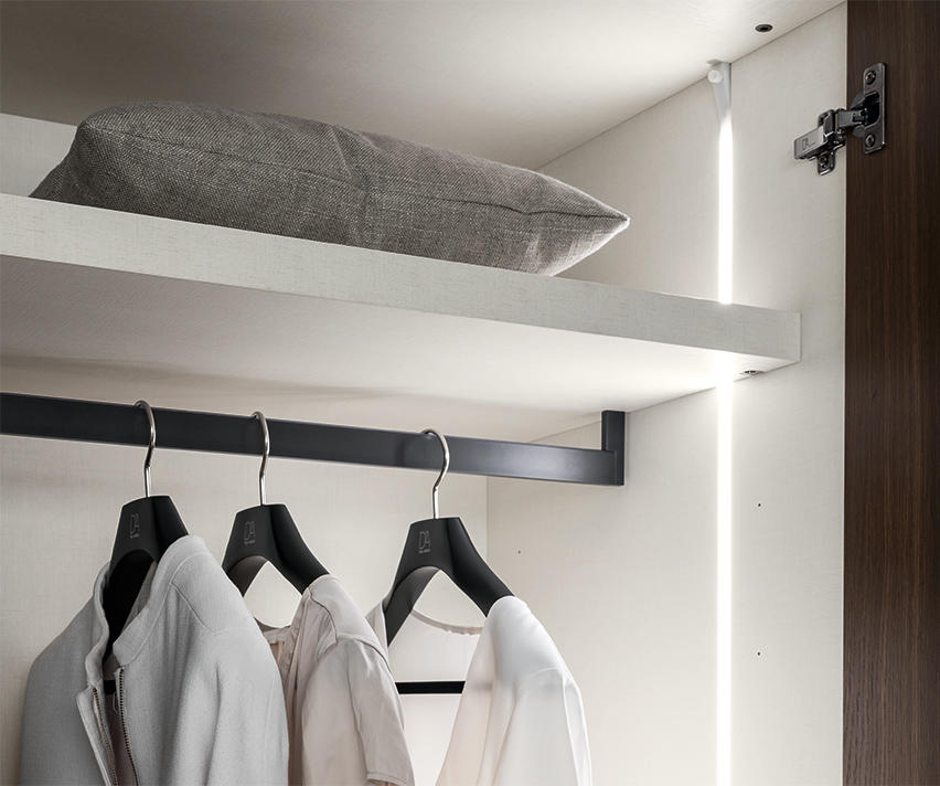 Emotion Up Simply Wardrobe with Matt Lacquered Hinged Doors