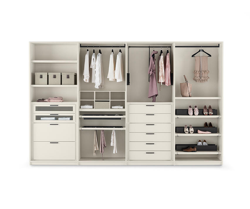 Emotion Up Simply Wardrobe with Matt Lacquered Hinged Doors