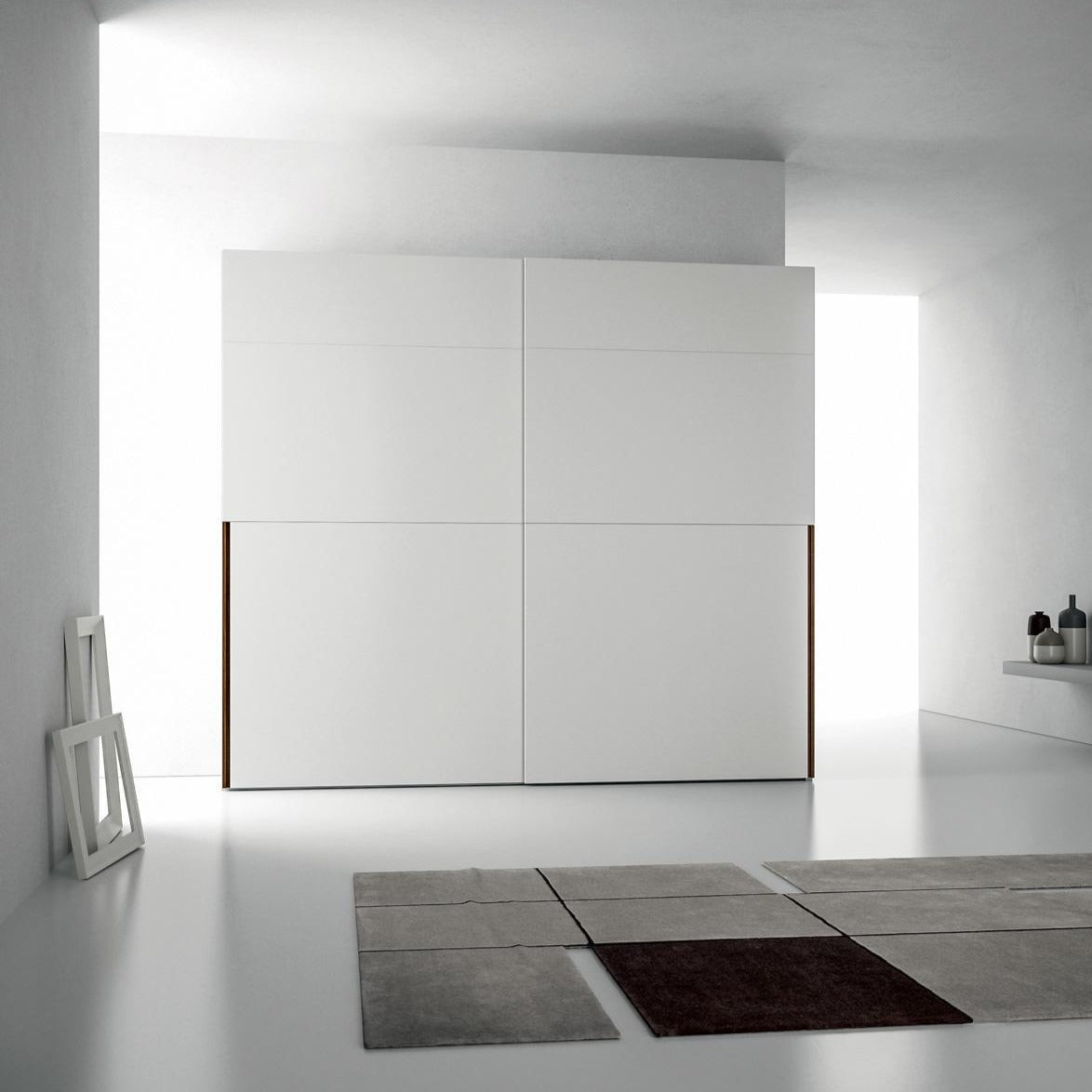 Emotion Up Wardrobe with Sliding Green Doors