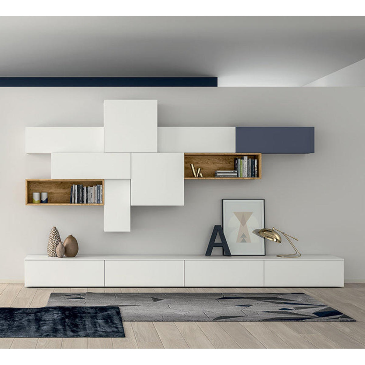 Slim 88 TV Media Unit Composition by Dall'Agnese