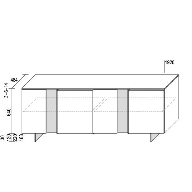 Slim Up Sideboard – Dall'Agnese | Modern Italian Storage Solution