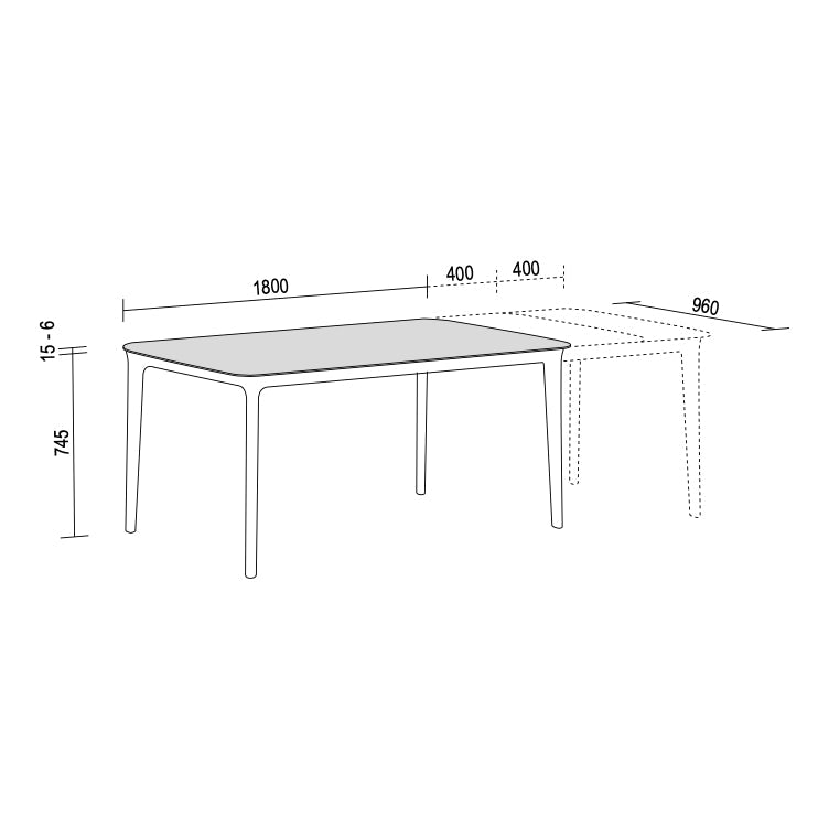 Smooth Extendable Dining Table by Dall'Agnese