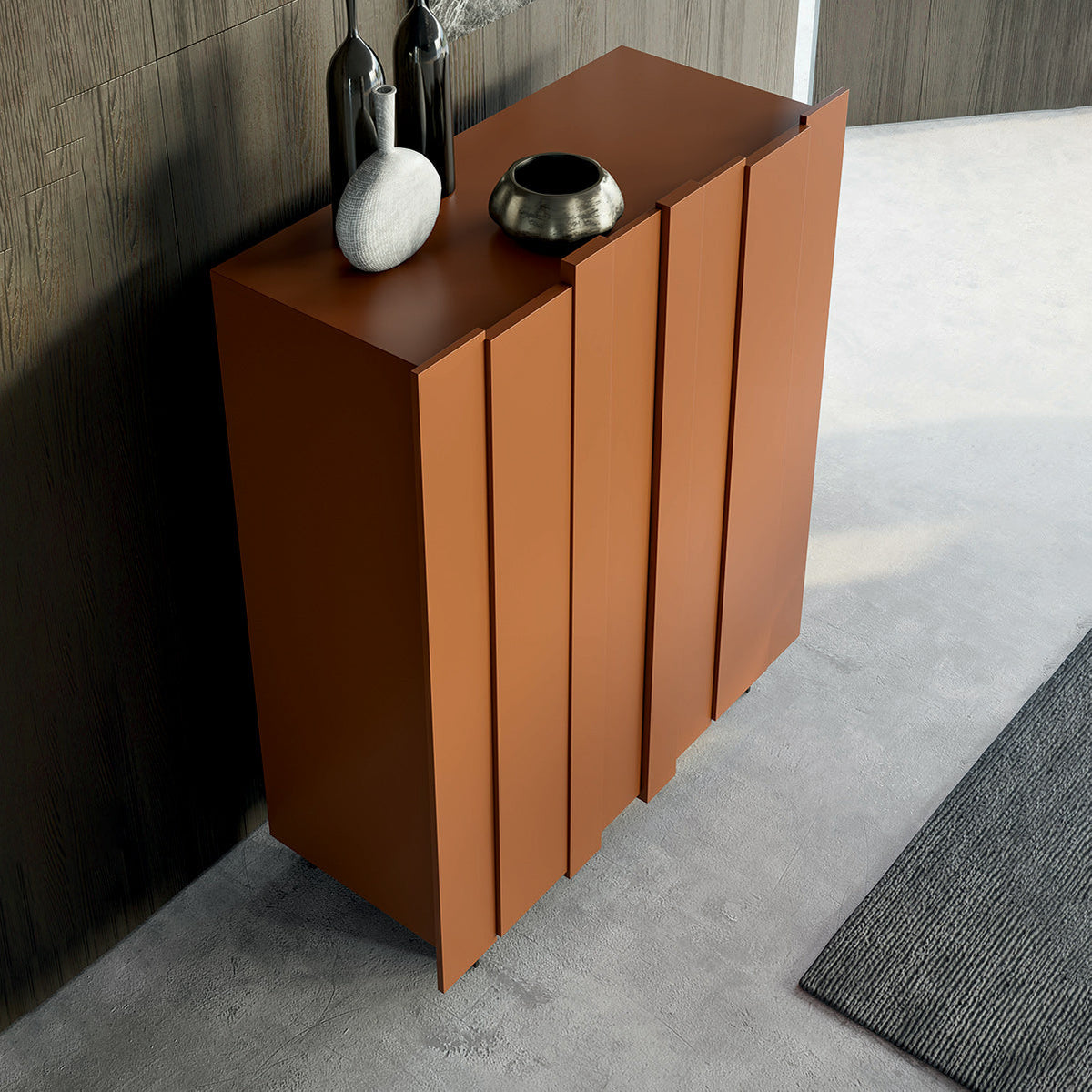 Stripe Tall Storage Unit by Dall'Agnese