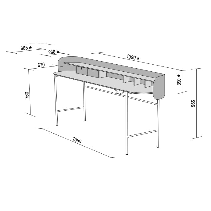 Supernova Writing Desk by Dall'Agnese